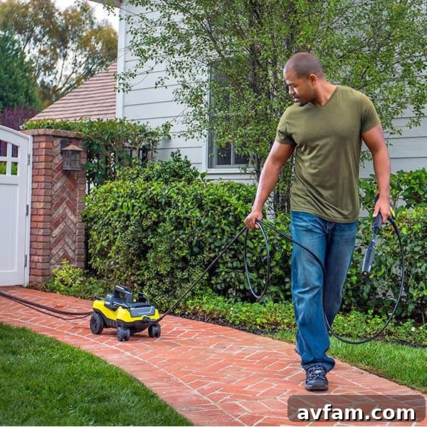 Karcher K3 Follow Me Pressure Washer Design Karcher K3 Follow Me Electric Pressure Washer compact design
