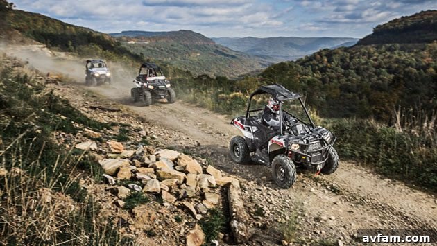 polaris-ace-road - A Polaris ACE on an open dirt road, highlighting its versatile design suitable for various terrains and solo exploration.