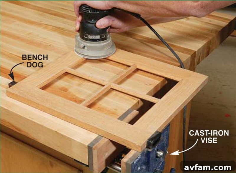 Detailed plans for building a heavy-duty woodworking workbench