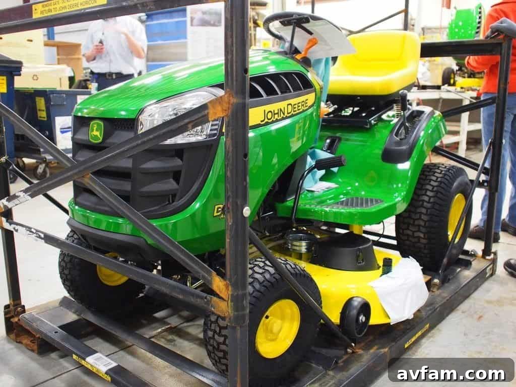 Testing agility and navigation of John Deere zero-turn mowers John Deere EZTrak in a simulated obstacle course
