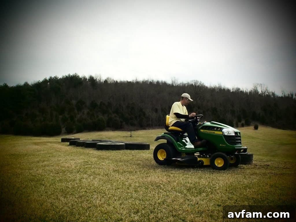 Ensuring optimal grass clipping dispersal for John Deere mowers John Deere EZTrak discharge chute efficiency test