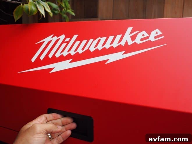 Milwaukee Tool 46-inch Rolling Tool Chest with drawers open