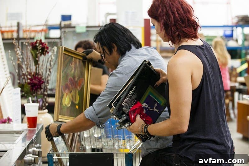 Participants shopping for materials at Habitat for Humanity ReStore