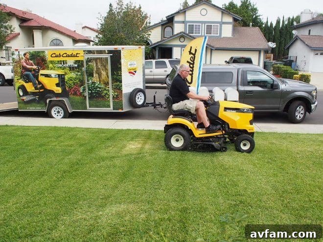 Cub Cadet XT1 with various attachments for year-round use