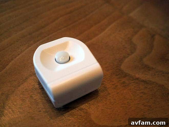An Iris by Lowe's motion sensor discreetly mounted, ready to detect any unauthorized activity.