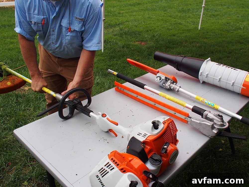 Stihl cordless chainsaw ready for use