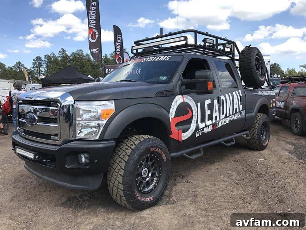 A white overland SUV, possibly a Toyota Prado or Lexus GX, showcasing a compact and efficient expedition setup.