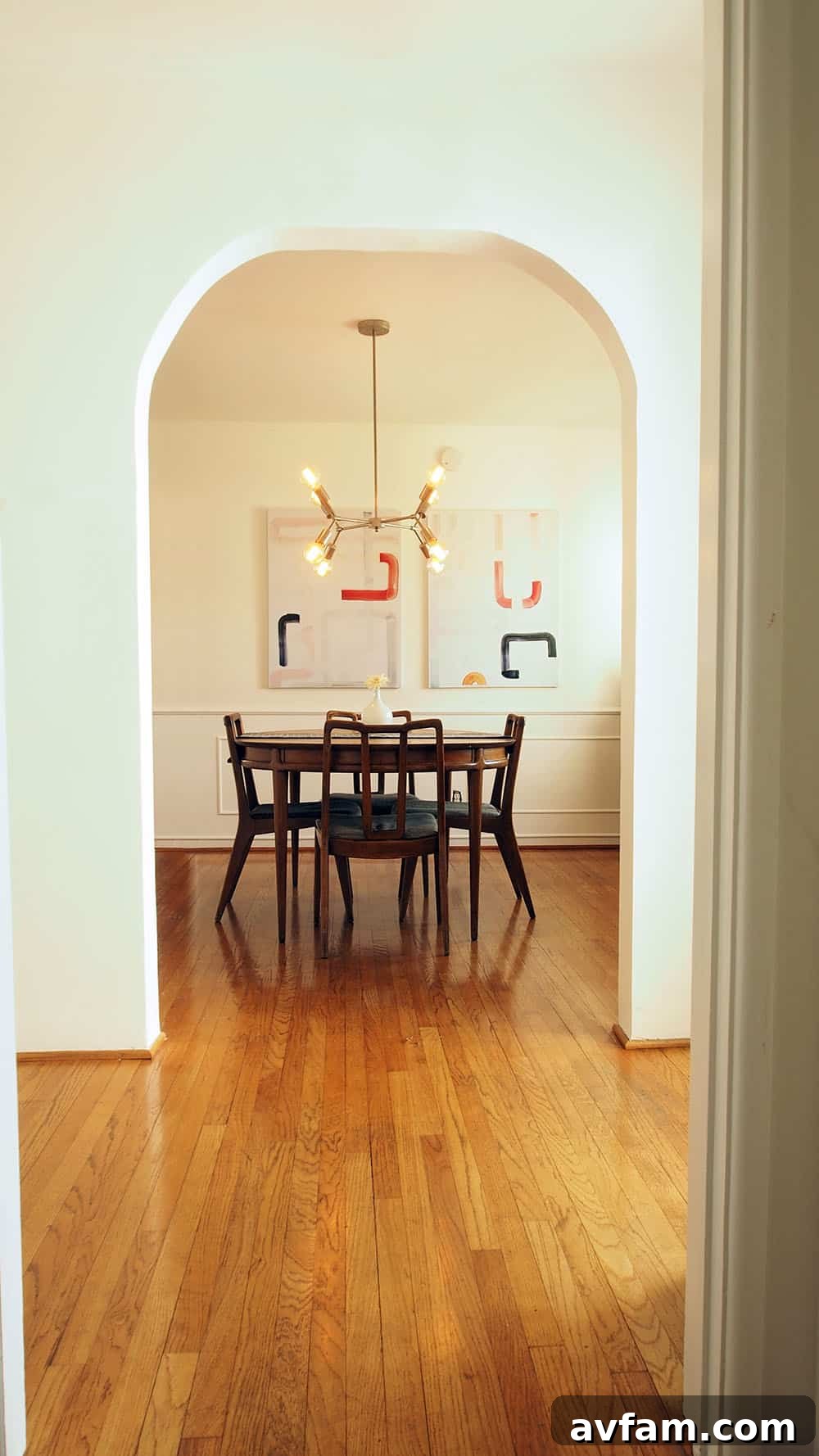 After painting: A serene, newly painted interior space, ready for furnishing