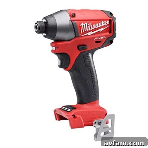 Milwaukee M18 Fuel impact driver Milwaukee M18 Fuel 1/4-inch Impact Driver showcasing its compact yet powerful design