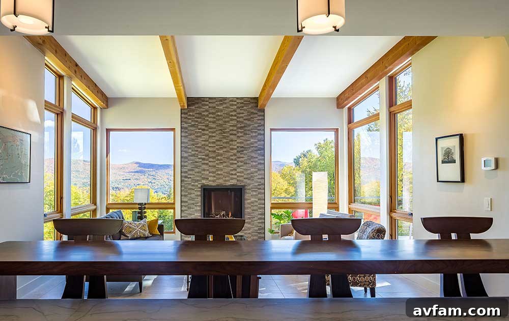 Mad River Modern home office or study area with natural light