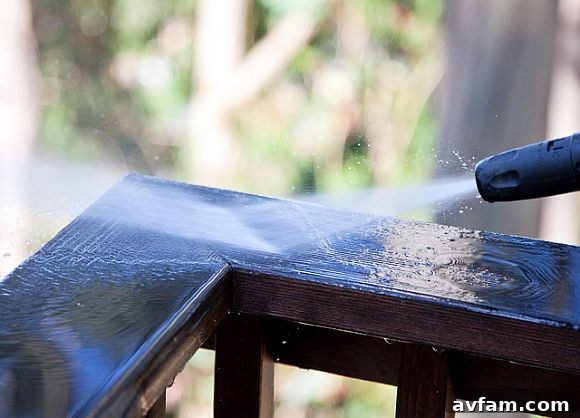 Pressure Washer Pressure Washer in action, cleaning a surface