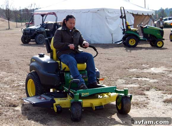 Zero-Turn Mower Maneuverability Turning a zero-turn mower with ease and precision