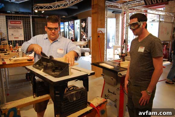 C.C. Chapman and Stuart collaborating on their project at the Craftsman Summit