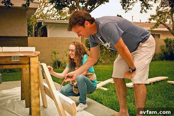 Kids Building a Picnic Table Together