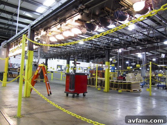 Genie Testing Station A Genie garage door opener undergoing rigorous 'quarterlife' testing, demonstrating the company's commitment to durability and performance.