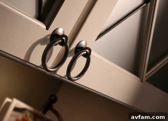 Elegant Metal Ring Knob with Unique Texture