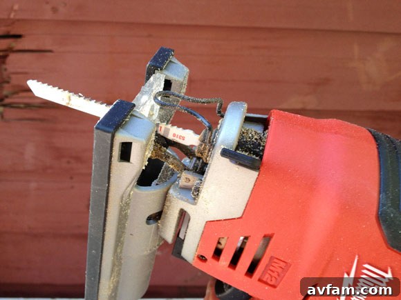 Close-up of a high-quality jigsaw blade designed for precision cuts