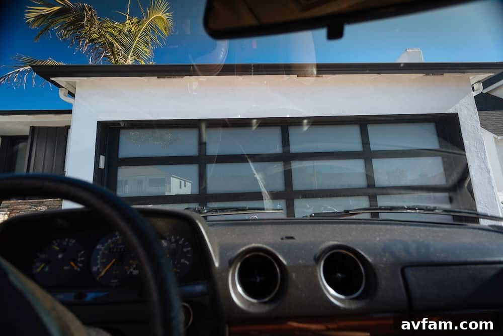 Close-up of the new Clopay Avante garage door