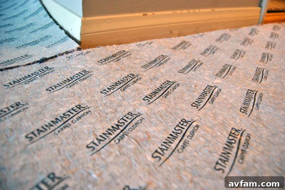 New Carpet Cushion Installation
