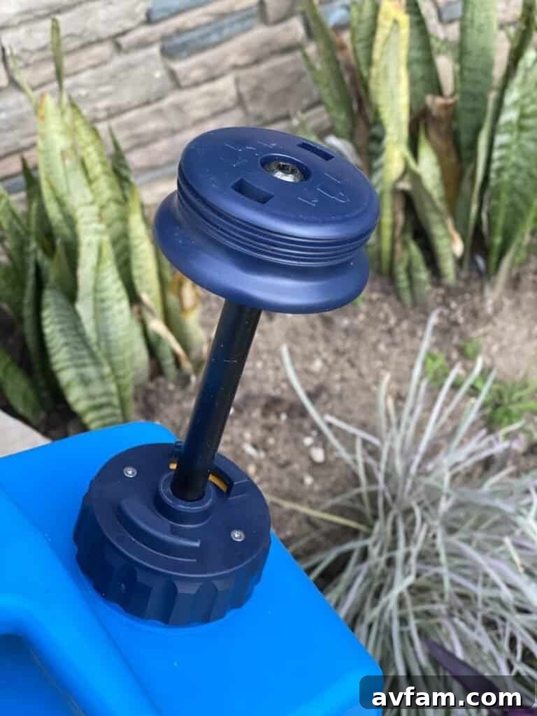Easy and safe water collection with LifeSaver Jerrycan Filling the LifeSaver Jerrycan from a natural source
