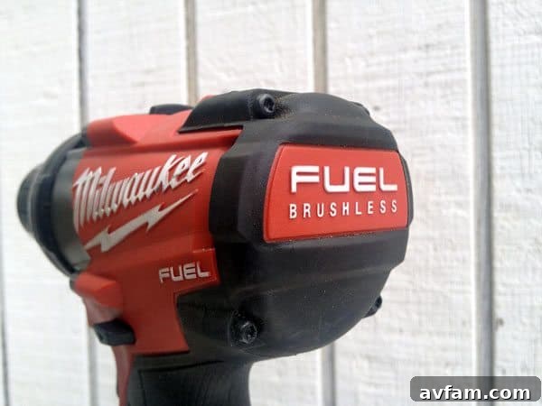 Milwaukee brushless drill showcasing modern tool design and technology