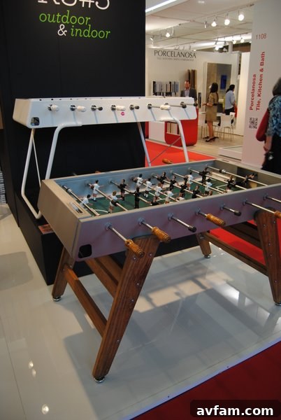 RS Barcelona Outdoor Foosball Stylish outdoor foosball table from RS Barcelona, perfect for modern patios and gardens.