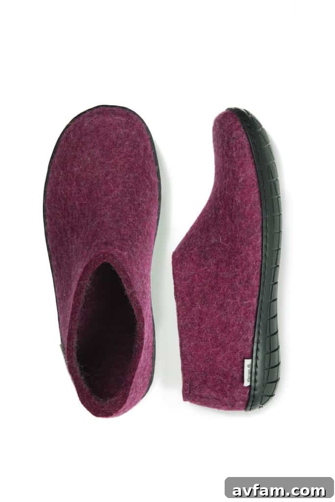 Glerups Wool Shoes Glerups wool shoes with a rubber sole, perfect for indoor and outdoor comfort