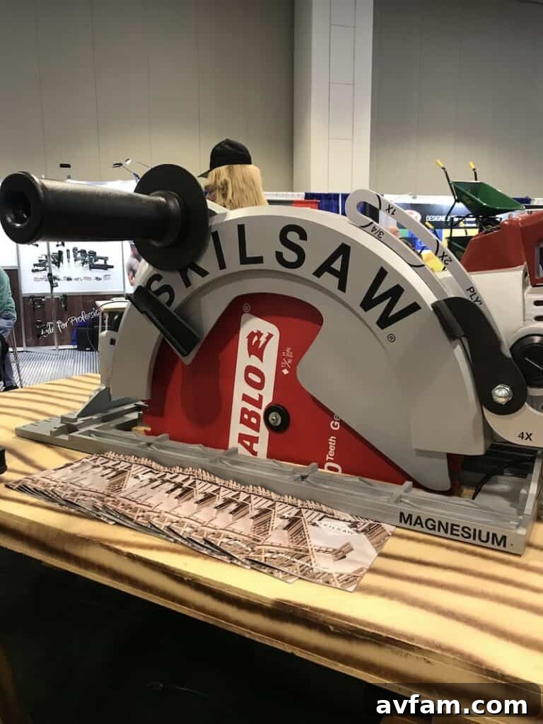 Display of various safety equipment and personal protective gear relevant to tool use in construction