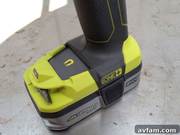 RYOBI Cordless Drill with Magnetic Tray for Screws and Bits