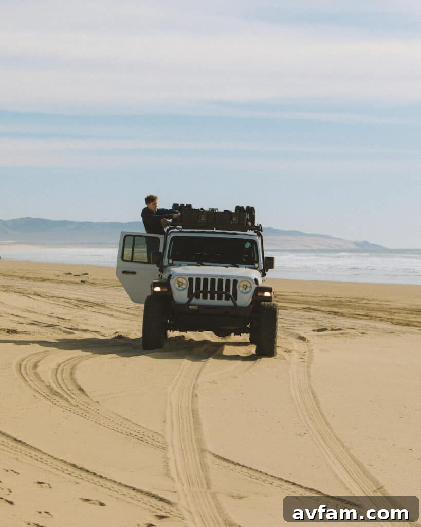 Close-up detailed view of the robust Front Runner Slimline II Rack on a Jeep Gladiator