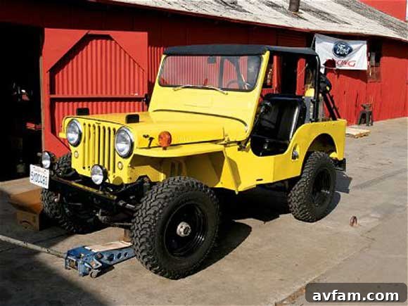 Historic Willys Jeep, a flat-fendered military icon, foregrounding its rugged legacy and pioneering off-road design.