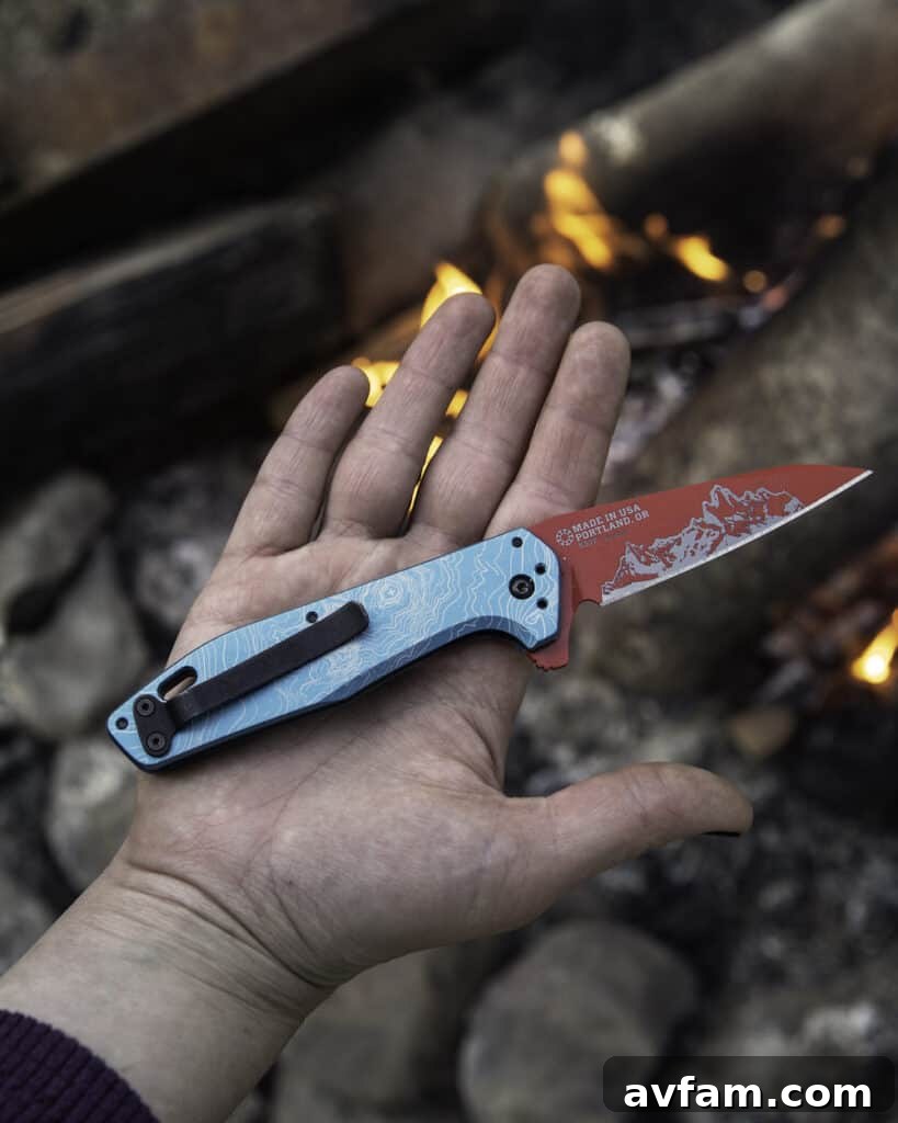 Examples of laser-marked illustrations on Gerber knife blades