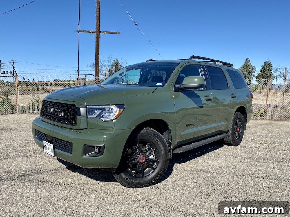 The 2020 Toyota Sequoia TRD Pro in Army Green