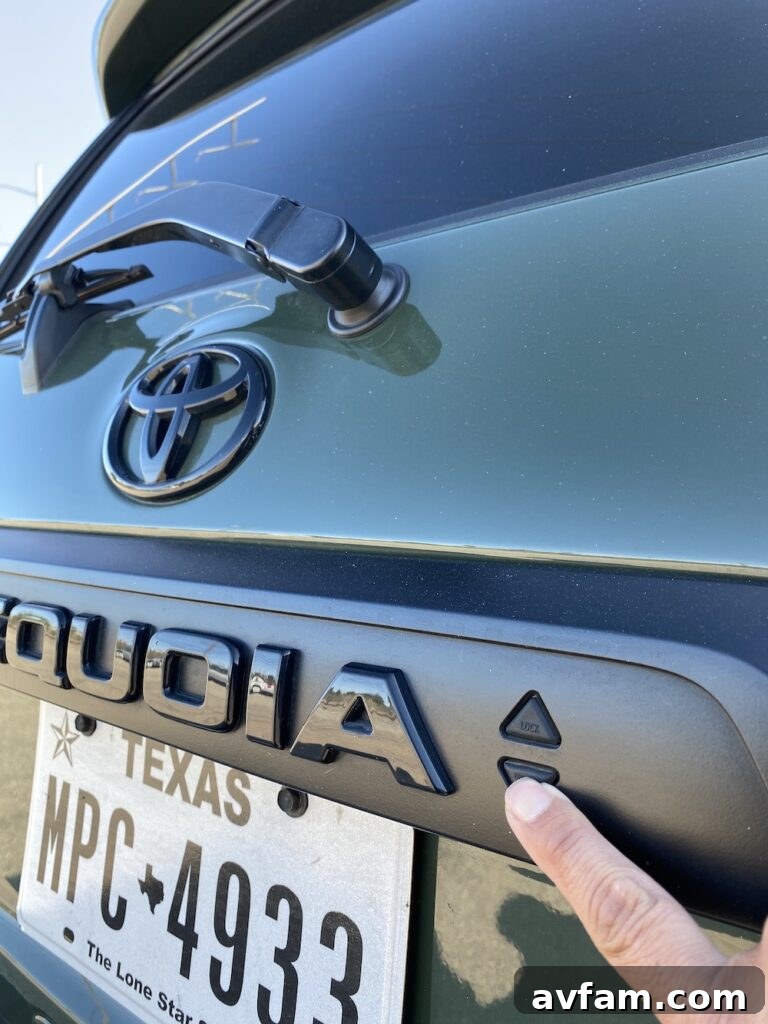 Side mirror and door details of the Sequoia TRD Pro