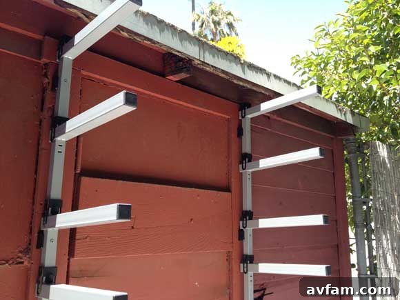 Empty Rockler lumber rack system ready for organization