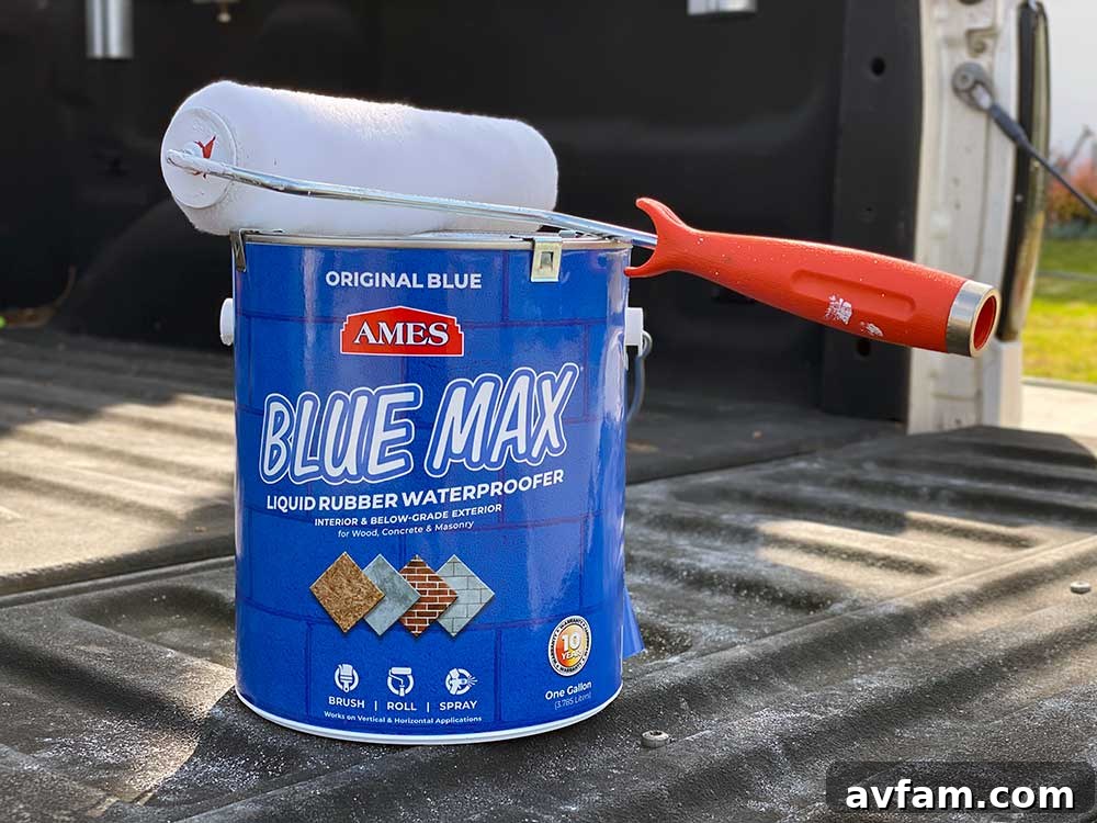 Ames Blue Max Liquid Rubber Sealant for Basement Waterproofing