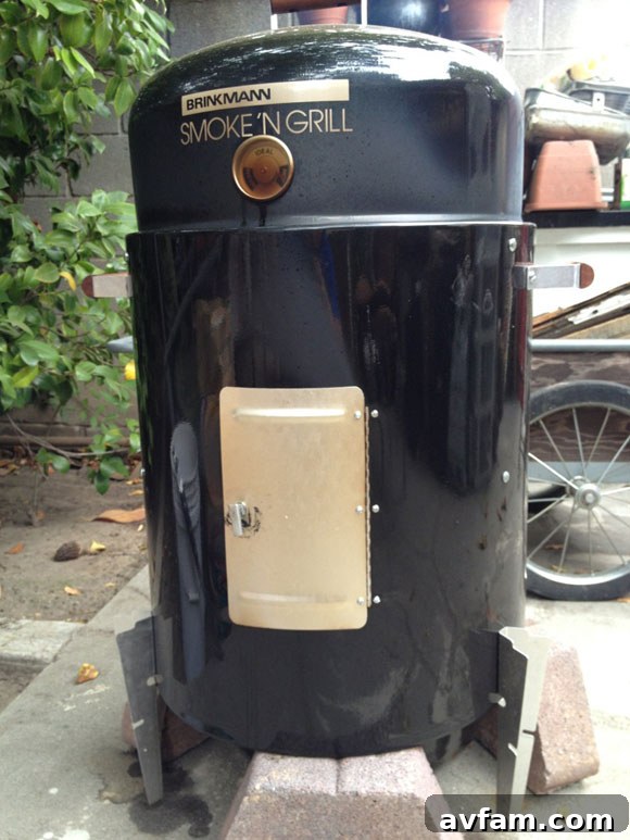 Brinkmann Smoker in action for a 4th of July feast brinkmann-smoker.jpg