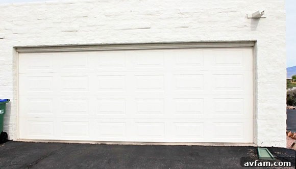 Old Garage Door Exterior Before Replacement