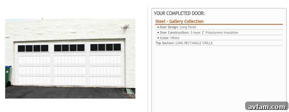 Clopay Garage Door Designer Tool Screenshot