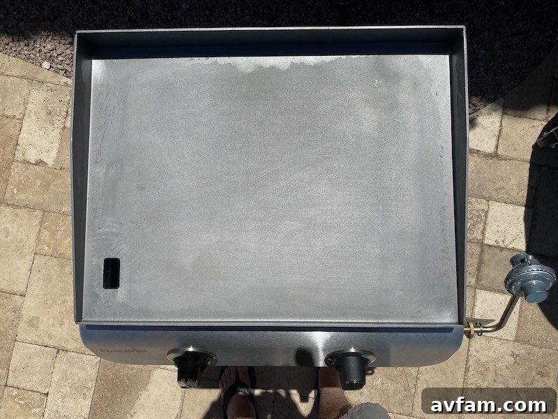 Char-Broil griddle packed for portability, showing compact design.