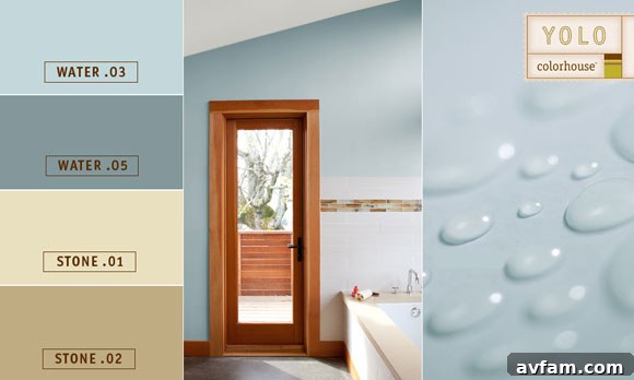 Cool Bathroom Colors - serene and relaxing spa-like ambiance