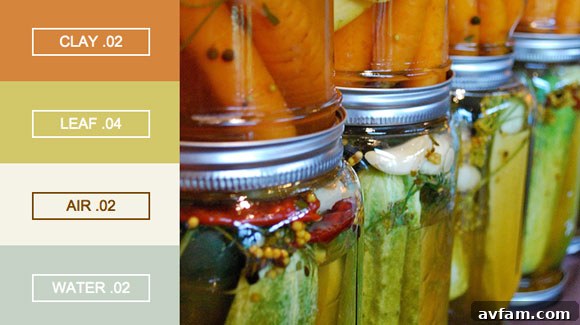 Pickle-inspired color palette by YOLO Colorhouse