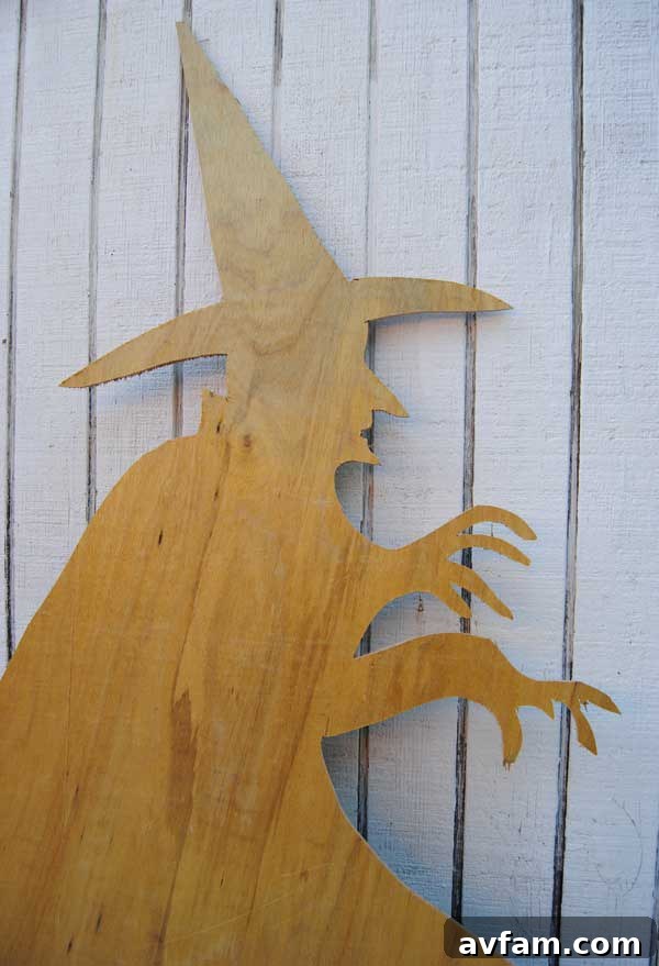 DIY Witch Halloween Cutout Witch cutout silhouette