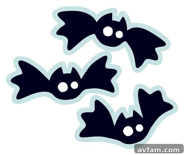 Multiple Bats Silhouette Bats Flying Silhouette