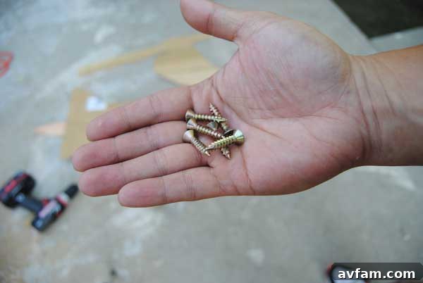 Wood Screws for Outdoor Decor Wood screws for attaching stakes