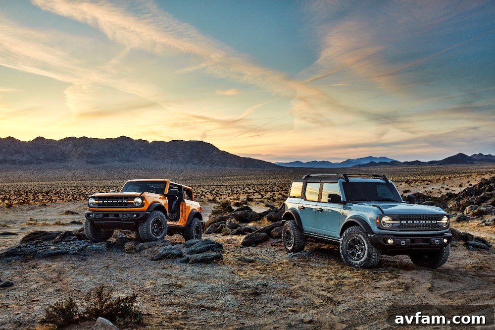 A striking image of the new Ford Bronco, showcasing its rugged design and readiness for adventure.