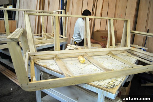 Wood stock and cuts for Thrive Furniture frames