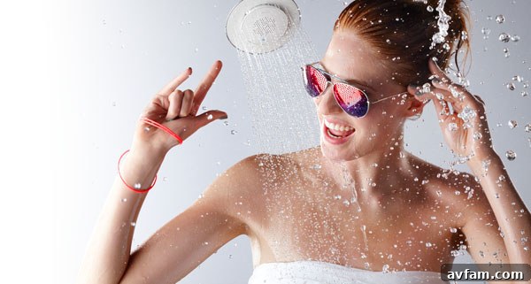 Kohler Moxie Showerhead Speaker seamlessly integrates music into your shower routine.
