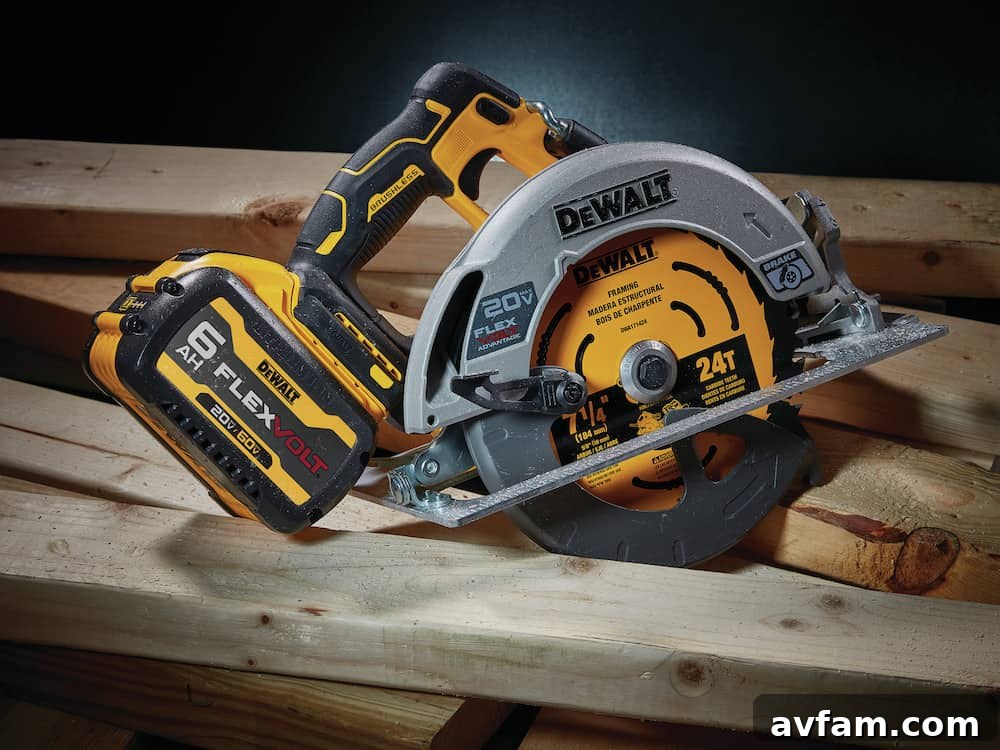 Dewalt Flexvolt Advantage tools on a job site