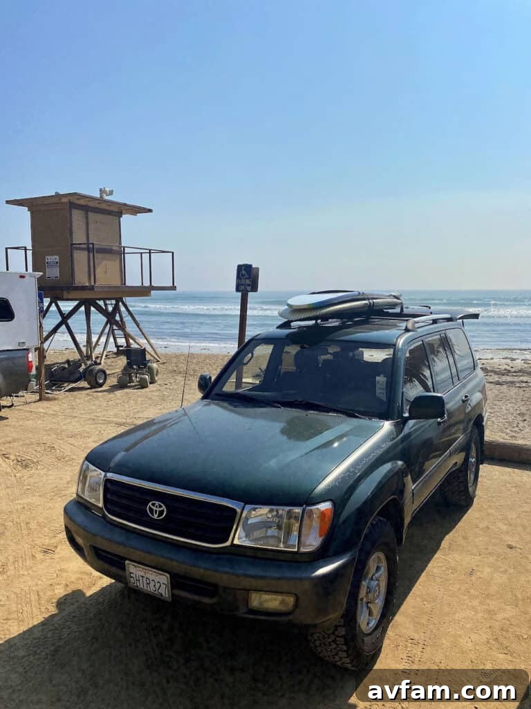 Land Cruiser 100 Series with a subtle lift and new tires